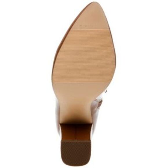 WILD PAIR Womens Brown Goring Daytonaa Pointed Toe Block Heel Heeled Boots 6.5 M - Picture 4 of 4